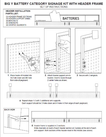 Picture of Duracell Big Y Battery Category Full Signage Kit w/ Header Frame